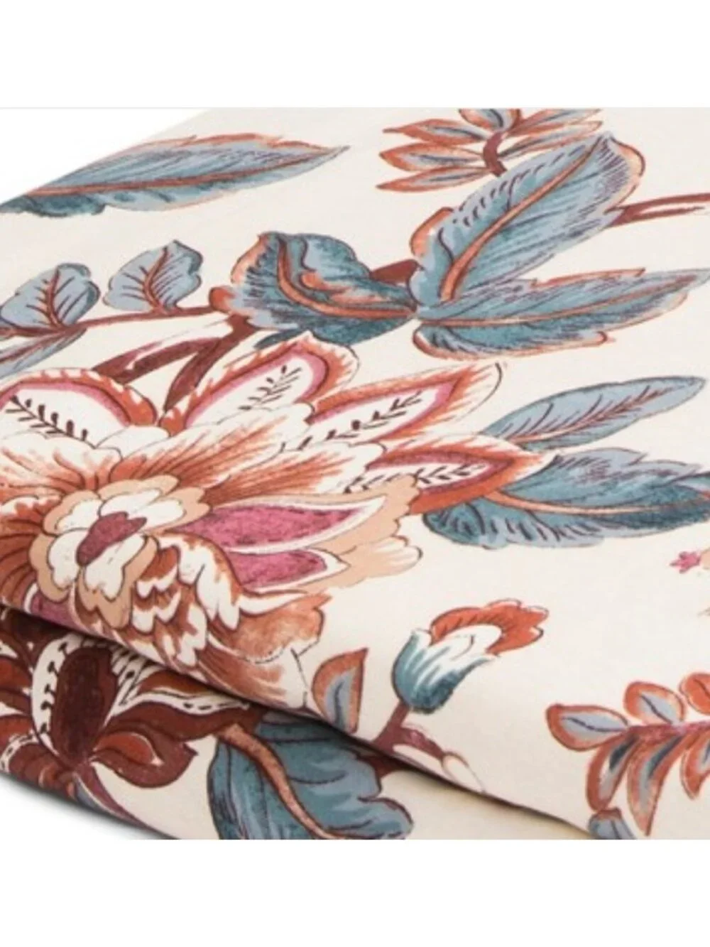 NICOLE MILLER Cotton Percale Floral Duvet Set